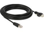 Delock - Cavo Patch - Da RJ-45 (M) Avvitabile A RJ-45 (M) - 5,0 M - Cavo Sstp - Cat 6 - Nero (85670)