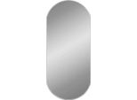 Specchio Da Parete Argento 90X40 Cm Ovale