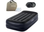 Intex 64122ND Pillow Twin 1-Persoons Luchtbed 99X191X42 Cm + Ingebouwde Pomp Zwart