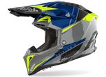 Casco Motocross Airoh Aviator 3 Push, Blu, Xs (53/54)