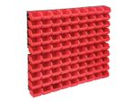 The Living Store Set Di Contenitori Per Minuteria Da 96 Pezzi Con Piastre Da Parete Rosso Nero