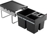 Cestino Hailo 3642731 Tandem Salvaspazio 2X 8,5 +18 L Nero