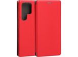 Beline Custodia Libro Magnetico Samsung S23 Ultra S918 Rosso/Copertura Protettiva Rossa