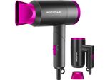 Asciugacapelli Da Viaggio 1800W, Asciugacapelli Da Viaggio, Asciugacapelli, Asciugacapelli, Manico Pieghevole, 3 Temperature / 2 Velocità, Protezione Da Surriscaldamento, Grigio