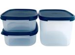 Tupperware Eidgenosse SET(3) 2X 850 Ml + 1X 1,9L Nero Quadrato Compactus Contenitore Compatto Per La Conservazione Contenitore Modulare Per La Conservazione Di Alimenti Freschi E Secchi Lattine
