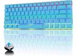 Tastiera Meccanica, 82 Tasti Anti-Ghosting Tastiera Ergonomica Compatta Usb Cablata Per Computer Da Gioco, Retroilluminazione A Led Arcobaleno