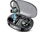 Cuffie Bluetooth Sport, Bluetooth 5.3 Con 4 Microfoni, Cuffie In Ear Bluetooth Enc Noise Cancelling, Auricolari Stereo Hifi Con Doppio Display Led, 48 Ore
