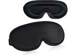 Maschera Per Il Sonno, Traspirante 3D Per Il Sonno Laterale, 100% Leggera, Cinghia Elastica Regolabile, Morbida Schiuma Di Memoria Per Gli Occhi Unisex (Nero)