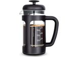 Easyworkz French Press 350 Ml Caffettiera In Vetro Borosilicato, Manico Morbido Antiscivolo, Nero