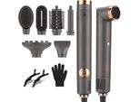Bestbomg Asciugacapelli 6 In 1 Airstyler Spazzola Ad Aria Calda, Ferro Arricciacapelli Multistyler Spazzola Lisciante Styler Ad Aria Calda Sistema Di Styling E Asciugatura,