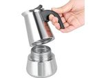 Lybunair Copia Caffettiera In Acciaio Inox, Caffettiera Portatile, Caffettiera Italiana Moka, 2/4/6/9 Tazze (100 Ml, 200 Ml, 300 Ml, 450 Ml) (100 Ml) (