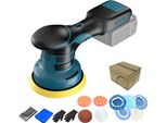 Lucidatrice Compatibile Makita 21 V Batteria Al Litio, 15 Cm Auto 12 Attacchi, Lucidatrice 6 Tamponi Di Spugna, Velocità Variabile 5700 Giri/Min (No