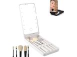 Specchio Pieghevole Rotante A Led Per Il Trucco, Illuminazione Dello Specchio Cosmetico, Luce Portatile Ricaricabile A Ultrasuoni Da Viaggio, Luce A 3 Colori, Dimmerabile