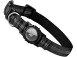 Collare Per Cani Airtag, Collare Riflettente Impermeabile Con Supporto Air Tag Tracker, Collare Regolabile Per Cani Di Piccola, Media E Grande Taglia (Nero, S)