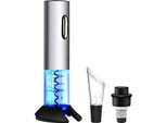 Apribottiglie Elettrico, Cavatappi Elettrico Ricaricabile, Apribottiglie Da Vino Con Porta Di Ricarica Usb, Tagliacapsule, Tappo A Vuoto E