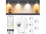 Willed Cabinet Lighting Telecomando Wireless, Usb Ricaricabile Vetrina Led, 1200 Mah Batteria Sotto Luce Unità, Cucina Dimmerabile Led Spot T