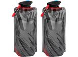 Bottiglia D'acqua Pieghevole Lemonstone, Confezione Da 2, 700 Ml, Riutilizzabile Pieghevole, Clip Per Bottiglia Senza Bpa, Escursioni, Avventura, Viaggi, Nero