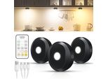 Illuminazione Vetrina Wuted Led Senza Fili, Faretto Ricaricabile Usb Telecomando A Batteria, Illuminazione A 3 Colori, Batteria Ricaricabile Sotto L'apparecchio,