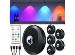 Willed Usb Ricaricabile Rgb Led Faretto Telecomando Batteria, Cambio Di Colore Sotto La Luce Unità, Illuminazione Armadio Magnetico Dimmerabile, Filo