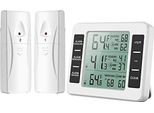 Termometro Da Frigorifero, Ankilo Aggiorna Il Termometro Digitale A 2 Sensori, Display Lcd Wireless Del Congelatore, Allarme Di Temperatura, Tester Per La Casa