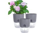 Confezione Da 3 Vasi Per Erbe Aromatiche, Vaso Per Fiori, Serbatoio D'acqua Autosufficiente, Uso Interno Ed Esterno, Casa, Ufficio