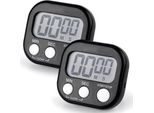 Timer Digitale Da Cucina, Cronometro Magnetico Con Allarme, Cronometro/Conto Alla Rovescia Da Cucina, Studio, Allenamento (Nero)