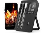Bfour Termometro Per Carne Senza Fili Con 2 Sonde, Termometro Per Barbecue Bluetooth Smart Base, Display Lcd, Controllo App, Termometro Digitale Per Arrosti