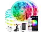 Xunata Striscia Led 20 M, Striscia Wifi 5050 Rgb, Controllo App Intelligente, Sincronizzazione Musica, Telecomando Compatibile Alexa, Echo Google Home Camera Da Letto, Casa, Cacciavite