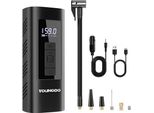 Youngdo Pompa Elettrica Per Bicicletta 150 Psi, Aria 6000 Mah, Tutte Le Valvole, Batteria Compressore Bicicletta, Moto, Palle