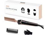 80° C - 230° C Pettine A Caldo Capelli Afro/Parrucche Di Collana/Barba, Janelove Ceramica Glading Display Lcd Hd, Riscaldamento Veloce Spazzola Per Capelli/Barba Uomini
