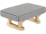 Gdwd Sgabello Rettangolare, Sgabello Con Seduta, Sedia Con Piedi In Legno, Seduta Imbottita, Piede Di Panca, Poggiapiedi Di Sgabello Imbottito, Pouf Soggiorno, Camera Da Letto (A)