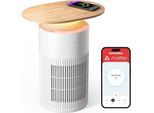 Switchbot Purificatore D'aria App Control Night Light, Cadr 400 M³/H Verso L'alto 83 ㎡ Camere, Filtro Hepa Rimuove Il 99,97% Di Muffa Polvere Polline (Tabella Aria)