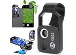 Obiettivo Macro Per Telefono, Microscopio 200X Con Luce Led Cpl, Microscopio Tascabile A Clip, Compatibile Con Smartphone Ios/Android, Microworld Kids Adults