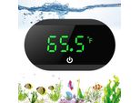 Loficoper Termometro Per Acquari A Led, Termometro Marino Digitale Senza Fili ℃/℉, Display Touch, Acqua Dolce, Mare - Nero