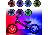 2 Pezzi Usb Ricaricabile Bike Led Wheel Hub Lights, Kids Balance Scooter IP65 Impermeabile Spoke Luci Con 7 Colori, 18 Modalità Di Luce E Intelligente