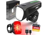 Set Di Luci Per Bicicletta A Led 100 Lux, Stvzo Usb, IPX5 Acqua-Luce, Batteria Posteriore, Tipo C, Tipo C.