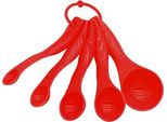 5 Pcs Set Di Cucchiai Di Misura, Cucchiaio Di Misura Mini Set Di Cucchiai Strumento Di Cottura Liquido Secco Per La Cottura Accessori Da Cucina (Rosso)
