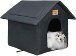 Casetta Per Gatti All'aperto Impermeabile A Prova Di Intemperie Casetta Per Animali Domestici Con Tappetino Per Gatti Calda Grotta Per Cani Lavabile Casetta Per Cani Rifugio Per Animali
