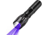 Led -UV -Bagagli 2 In 1 Luce Viola Luce Bianca, Modalità, Zoomabile, 395 Nm Ultravioletto Rivelatore Banconote False, Macchie Di Urina Secca Cani, Gatto