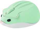 Mouse Senza Fili Carino A Forma Di Criceto Cartoon Mouse Portatile Da Viaggio 2.4Ghz 1200DPI Mouse Ottico Senza Fili Con Ricevitore Usb Mouse Silenzioso Compatto (Verde)