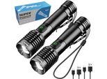 Wholefire Pack 2 Led - Torcia Ricaricabile, Estremamente Luminosa, 20.000 Lumen, Impermeabile