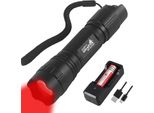 Torcia Led A Luce Rossa Ultrafire 620-630 Nm A Oscuramento Continuo Lampada Zoom 3,7 V 2600 Mah Caricabatteria Ricaricabile Visione Notturna Caccia
