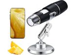 Microscopio Digitale Usb - Xrr Microscopio Portatile 50-1000X Wifi, Telecamera Endoscopica D'ingrandimento 8 Led Mini Video Android Phone, Windows 7/8/10 Mac