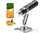 Microscopio Digitale Senza Fili, Skybasic 50X 1000X Wifi Telecamera Endoscopica Portatile Lente D'ingrandimento 1080P Fhd 2.0MP 8 Led - Compatibile Con Iphone Ios Android Ipad