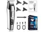 Kemei Tagliacapelli Uomo Display Lcd Tagliabarba Professionale Tagliacapelli Elettrico Senza Fili Bordo Ricaricabile