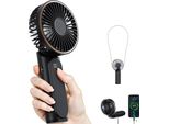 Ventilatore Portatile, Mini Ventilatore Portatile 4000Mah, Display A Led, 180 ° Regolabile Ricaricabile A 6 Velocità, Anche Come Power Bank
