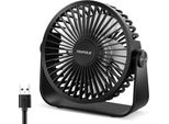 Tripol Usb Ventilatore Da Tavolo, 3 Velocità Forte Vento 360 ° Rotazione Personale Portatile Mini Ventilatore Da Tavolo, Casa, Camera Da Letto, Ufficio, Scuola, Ufficio, Scuola