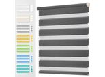 Tenda Oscurante Portatile 30 X 340 Cm Finestra Per Tetto Protezione Solare Morsetto Rulli Finestre Francesi Finestra Trapano, Grigio Scuro