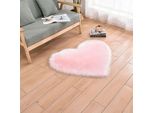 Tappeto Cuore " Tappeto Soffice A Forma Di Cuore "" Tappeto Decorativo I Tappeto: Rosa / 40X50Cm Colore: Rosa Dimensioni: 40X50Cm"