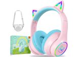 Cuffie Per Bambini Con Borsa, Cuffie Bluetooth Wireless E Cablate Per Bambini, Cuffie Over Ear Pieghevoli E Regolabili Per Bambini Per La Scuola